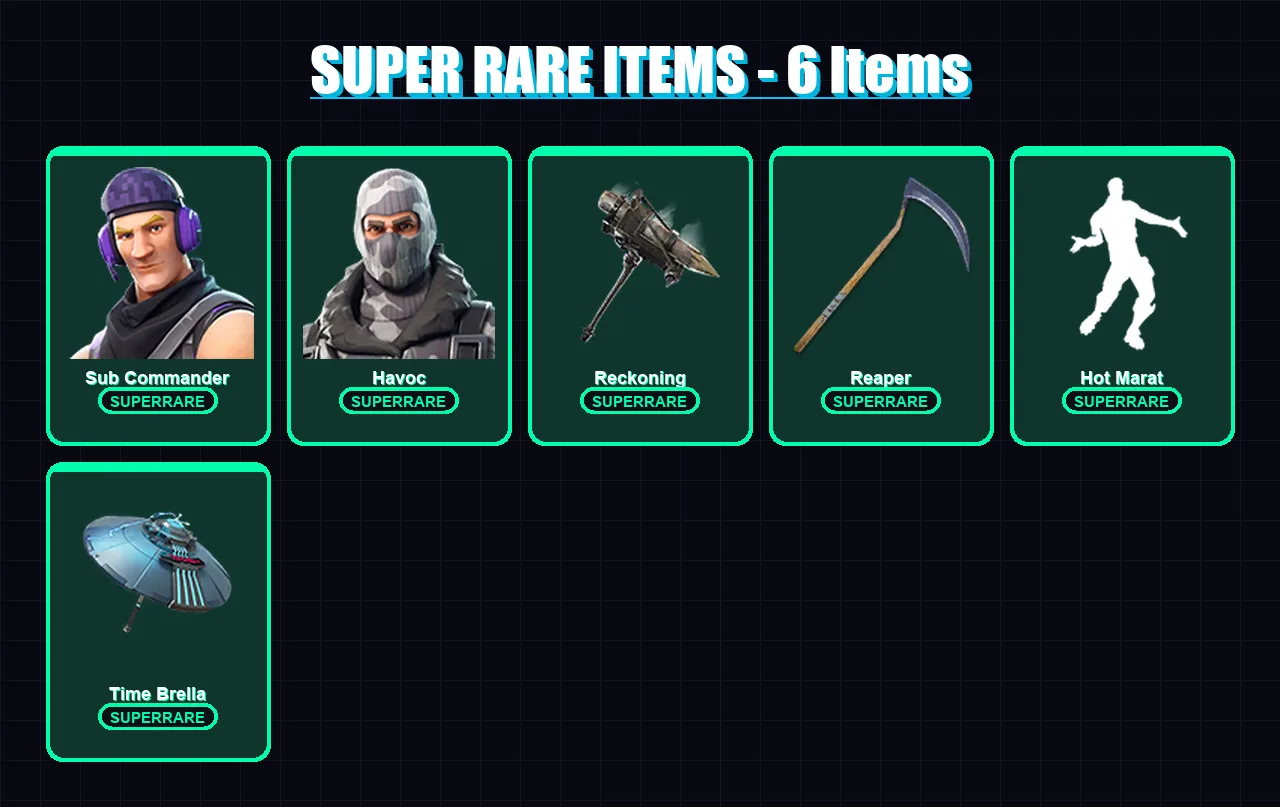 [PC] | Sub Commander | Havoc | Ragnarok | Ronin | Peter Griffin | 82 skin | 119 pickaxe | 97 emote | 85 glider | Lv1164