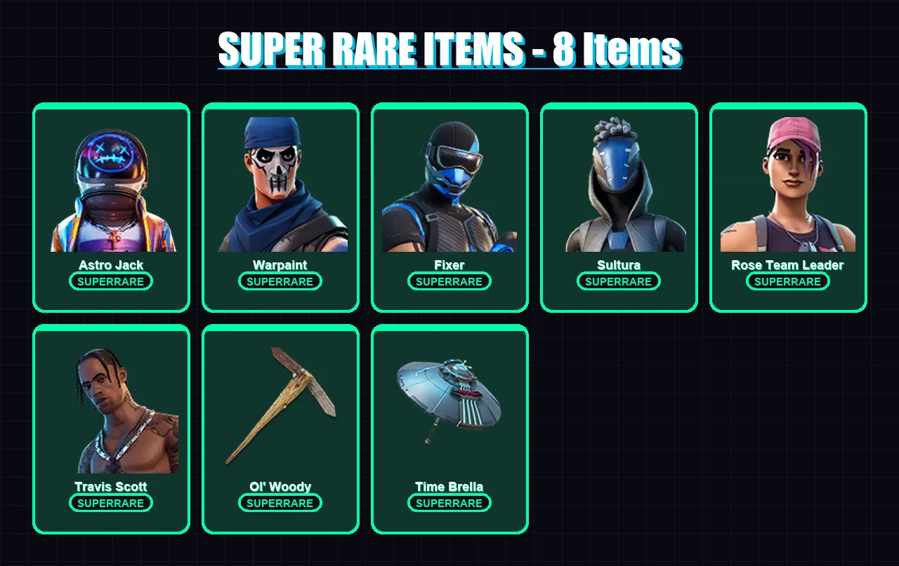 [PS4/PS5/XBOX/PC] | Astro Jack | Warpaint | Fixer | Sultura | Rose Team Leader | 57 skin | 146 pickaxe | 114 emote | 104 glider | Lv2332