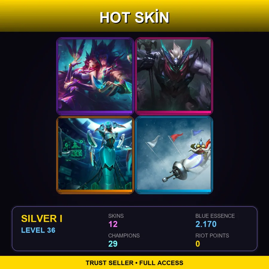 LAN | Lv36 | Silver I | 12 Skin | 29 Champ