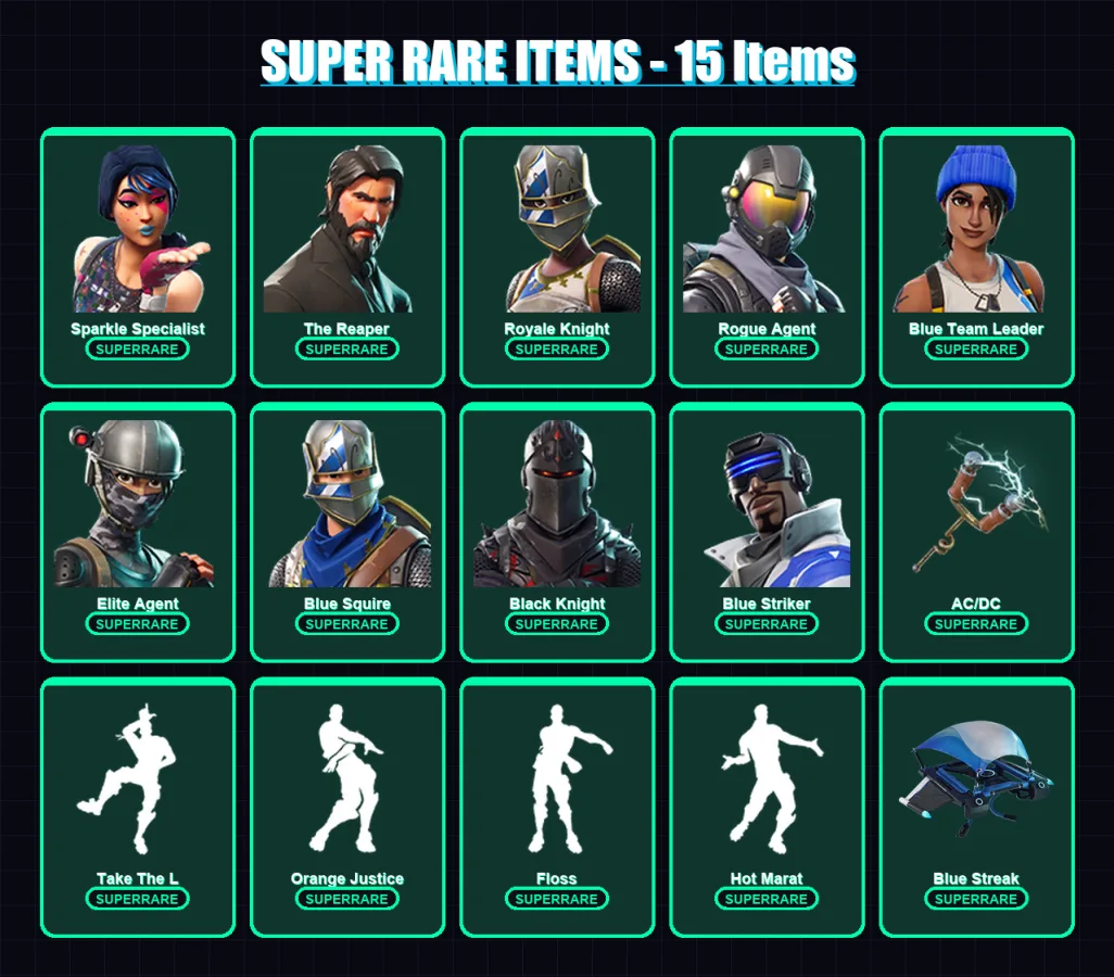 [PS4/PS5/XBOX/PC] | Sparkle Specialist | The Reaper | Royale Knight | 26 skin | Lv471