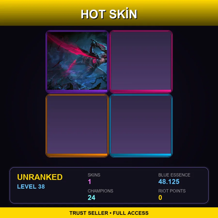 EUW | Lv38 | Unranked | 1 Skin | 24 Champ