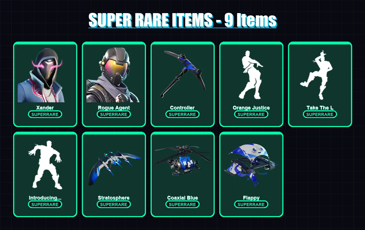 [PC/XBOX/PSN] | Xander | Rogue Agent | Ragnarok | Carbide | Enforcer | 28 skin | 45 pickaxe | 50 emote | 48 glider | Lv843