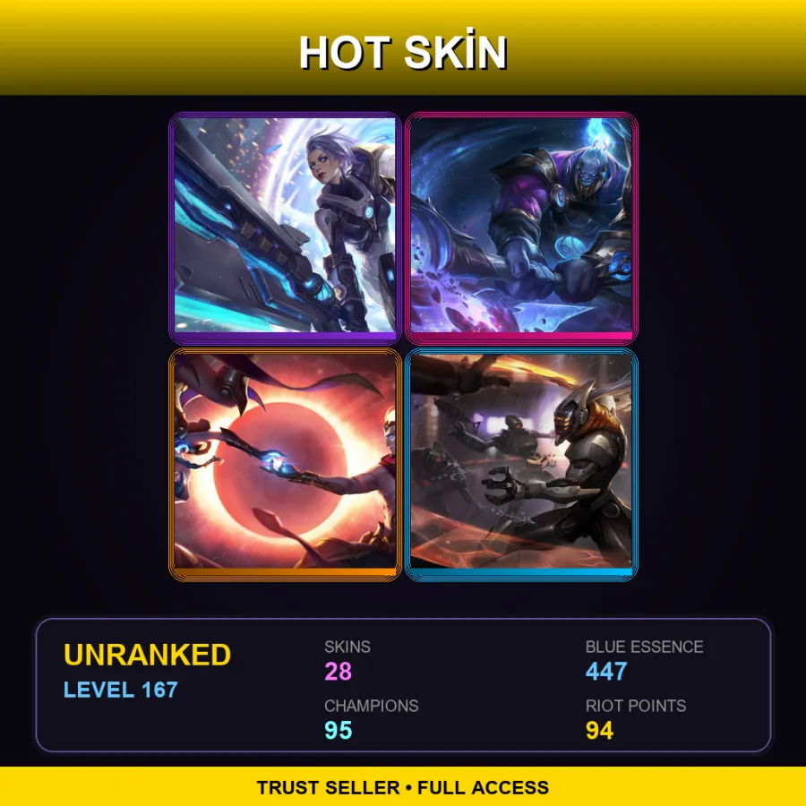 EUW | Lv167 | Unranked | 28 Skin | 95 Champ — Cosmic Paladin Sion