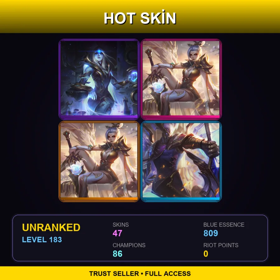 VN | Lv183 | Unranked | 47 Skin | 86 Champ