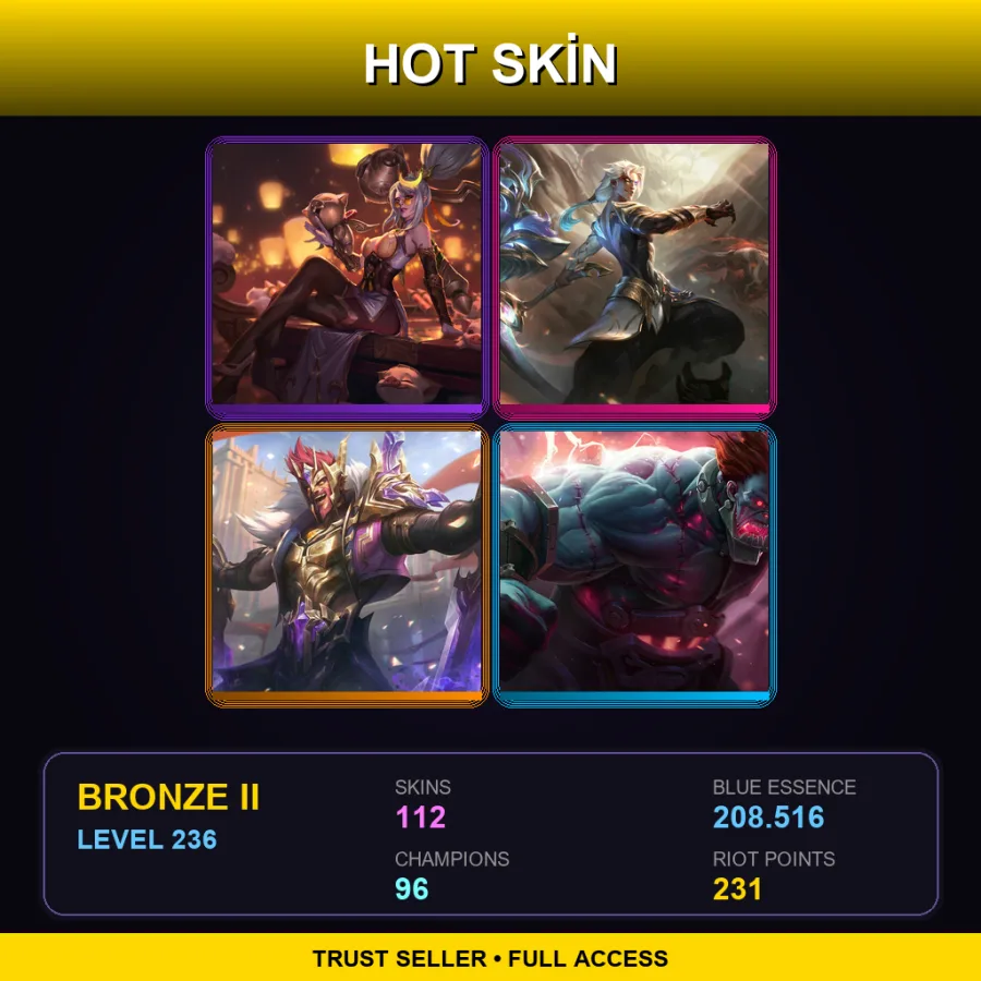 OCE | Lv236 | Bronze II | 112 Skin | 96 Champ