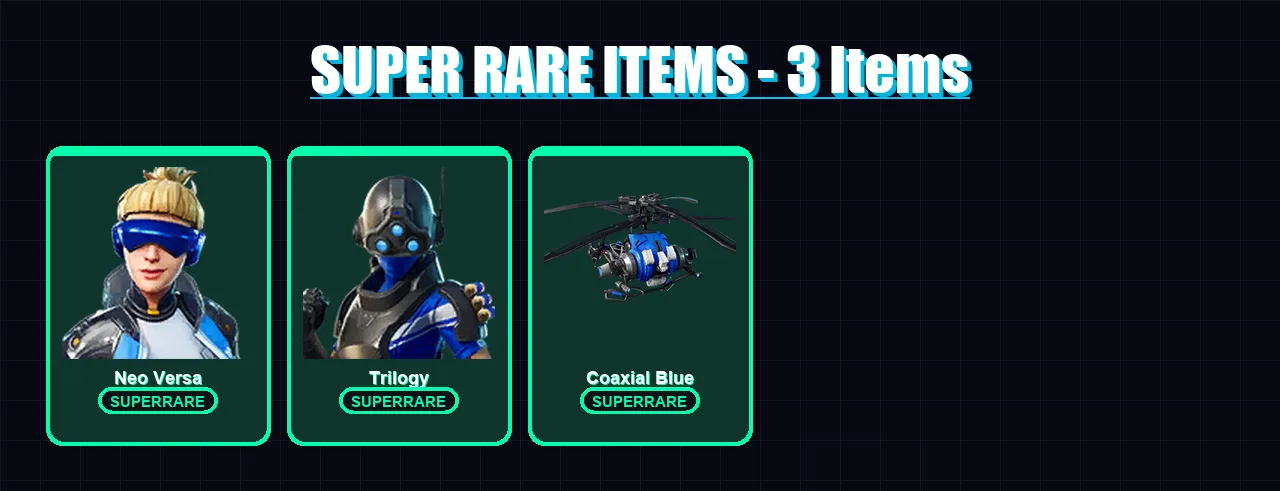 [PS4/PS5/XBOX/PC] | Neo Versa | Trilogy | Fade | Scuba Jonesy | Lt. Evergreen | 8 skin | 12 pickaxe | 16 emote | 17 glider | Lv337