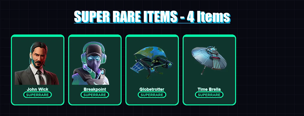 [PC/XBOX/PSN] | John Wick | Breakpoint | Catalyst | Sentinel | Rox | 32 skin | 14 pickaxe | 31 emote | 23 glider | Lv237