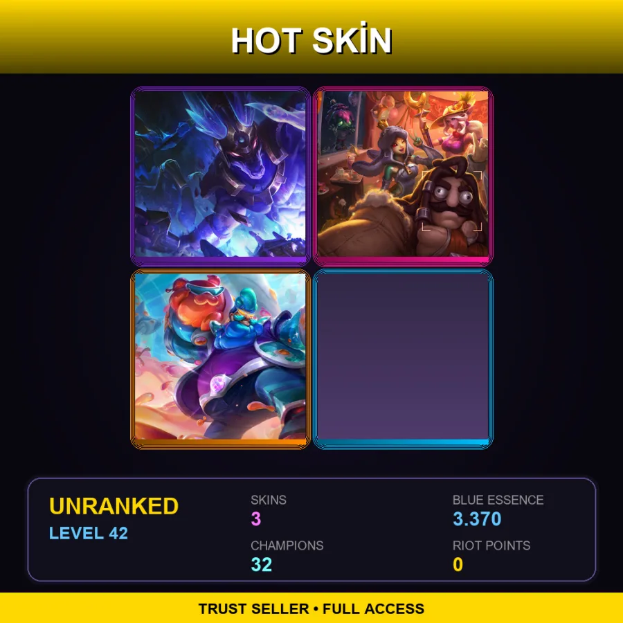 LAN | Lv42 | Unranked | 3 Skin | 32 Champ