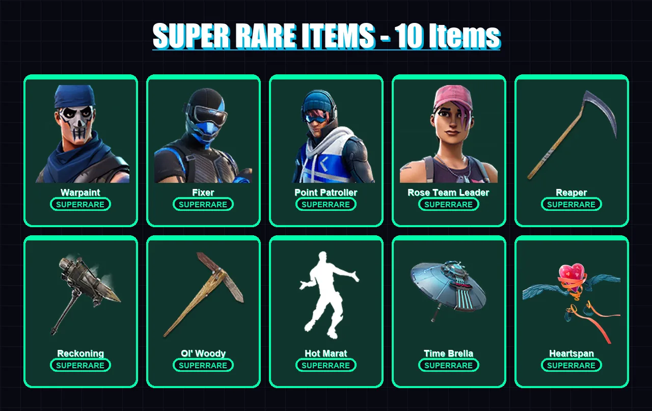[PS4/PS5/XBOX/PC] | Warpaint | Fixer | Point Patroller | Rose Team Leader | Zenith | 70 skin | 72 pickaxe | 88 emote | 82 glider | Lv1307