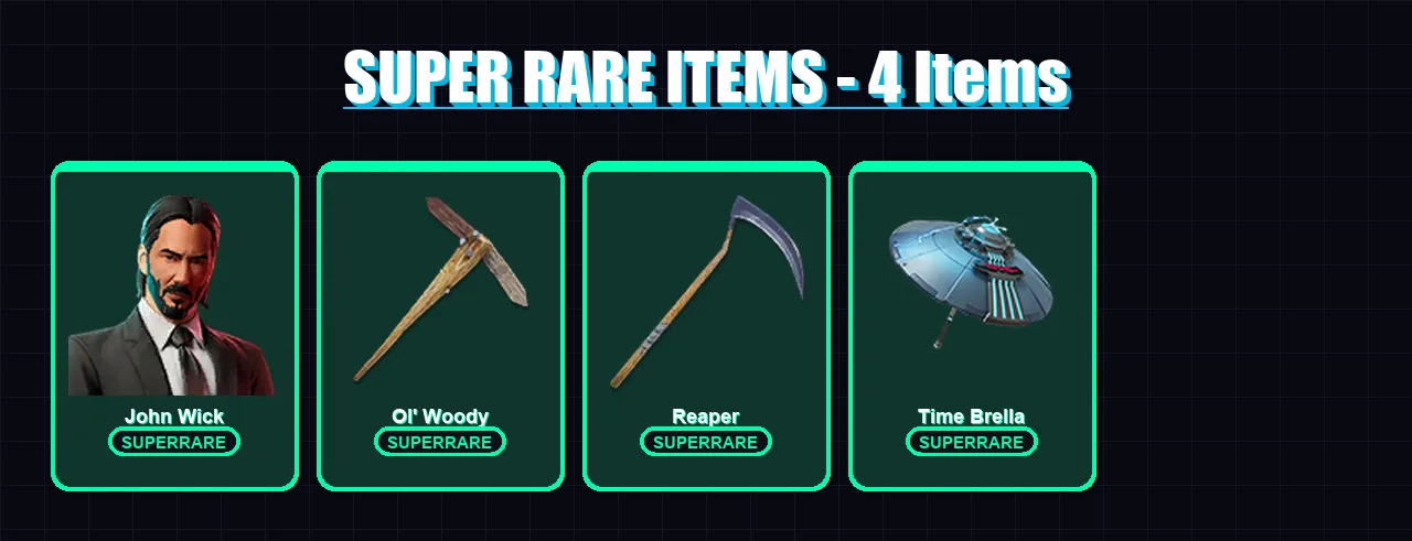 [PC/XBOX/PSN] | John Wick | The Foundation | Valeria | Son Goku | Red Knight | 117 skin | 100 pickaxe | 68 emote | 76 glider | Lv1155
