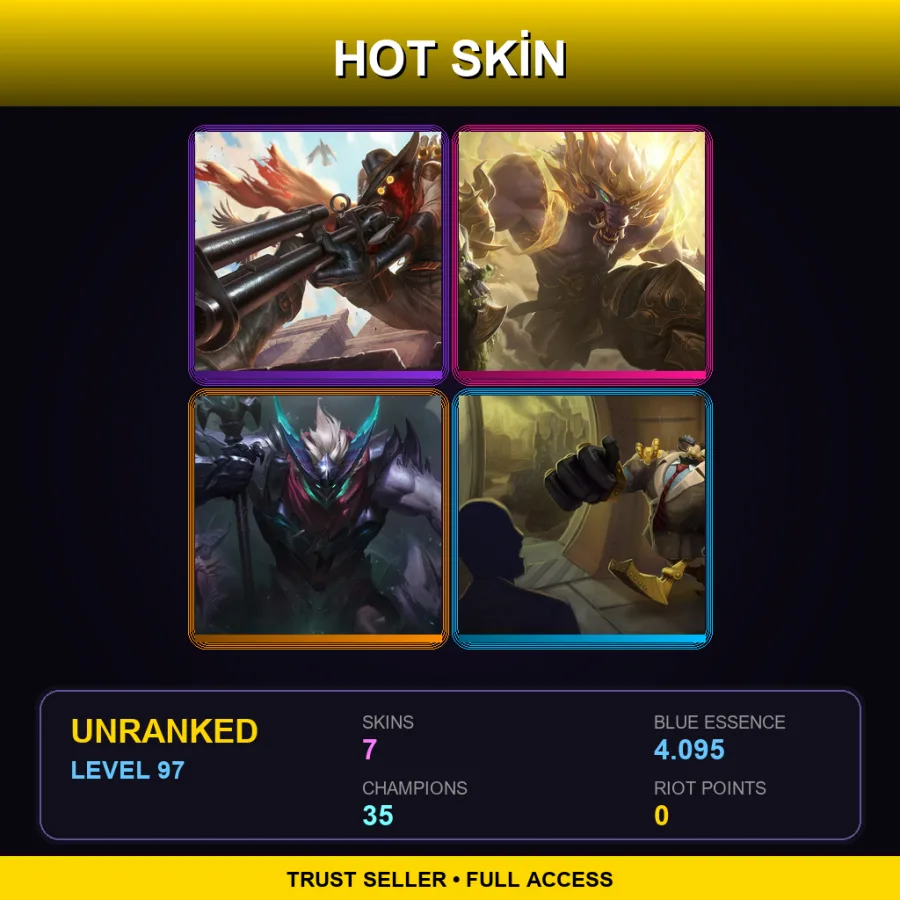 LAS | Lv97 | Unranked | 7 Skin | 35 Champ