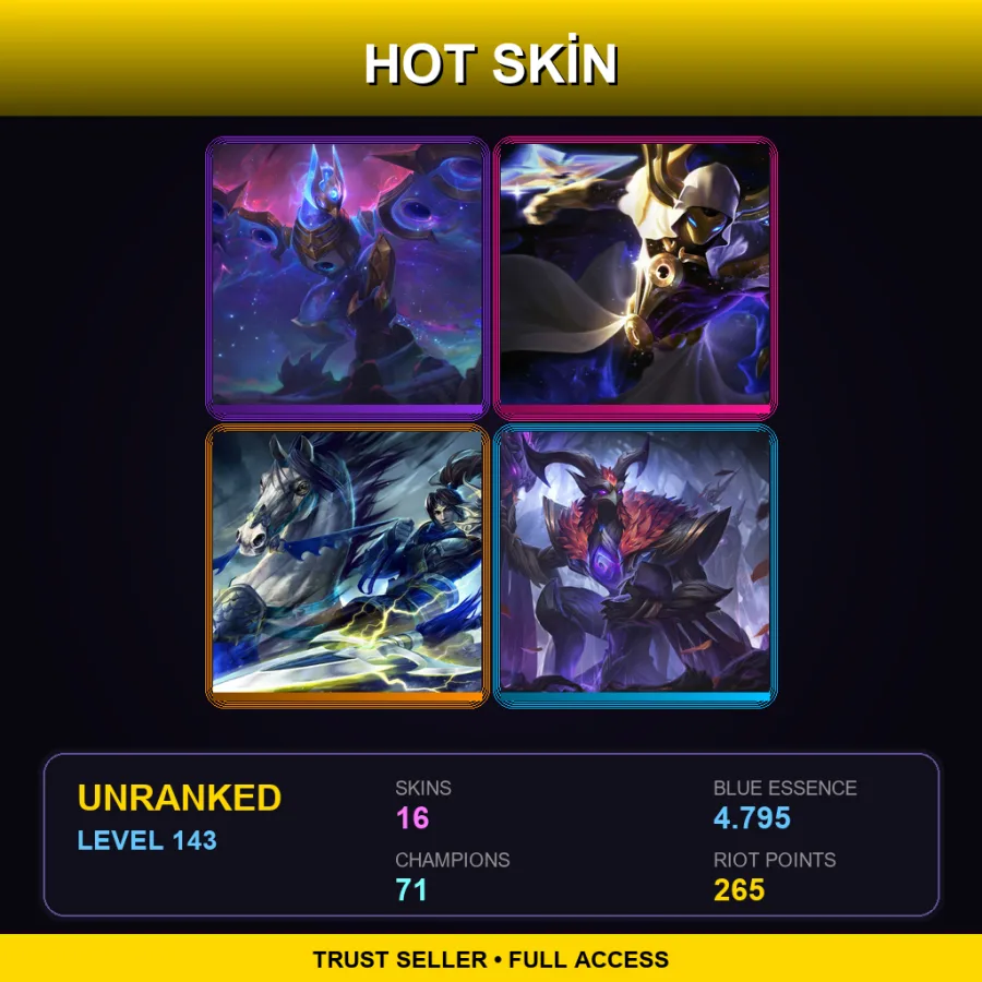 LAS | Lv143 | Unranked | 16 Skin | 71 Champ — Infernal Mordekaiser