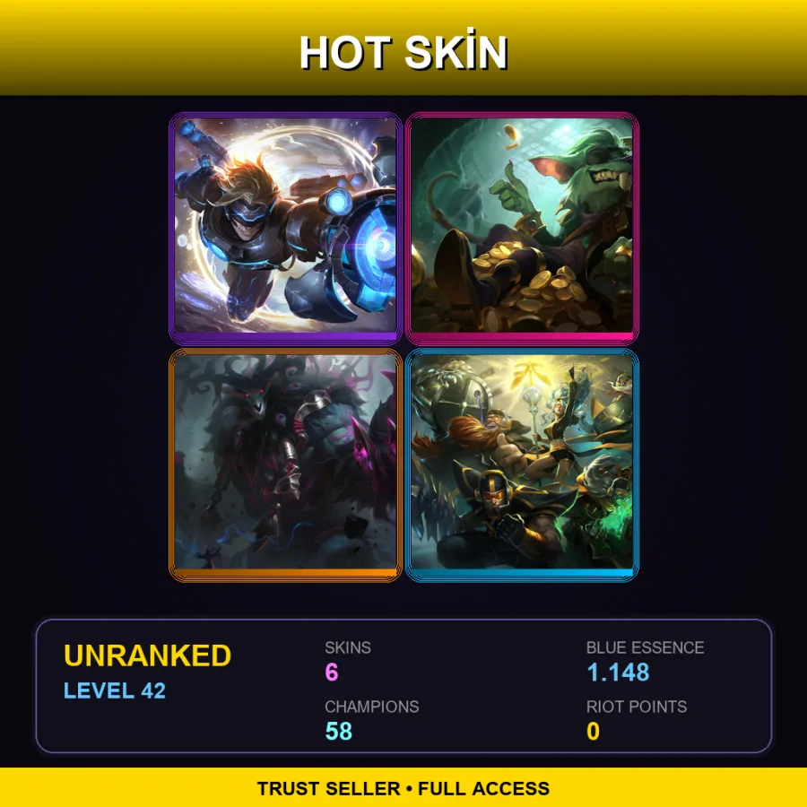 LAS | Lv42 | Unranked | 6 Skin | 58 Champ