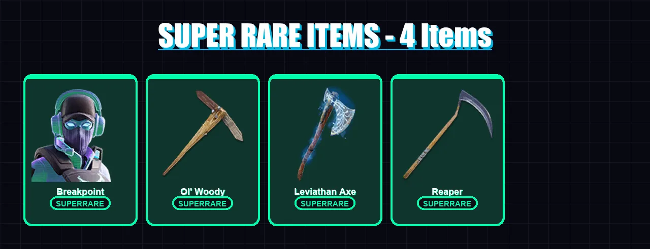 [PC/XBOX/PSN] | Breakpoint | Arachne | Torin | Joey | Menace | 131 skin | 138 pickaxe | 162 emote | 103 glider | Lv1625