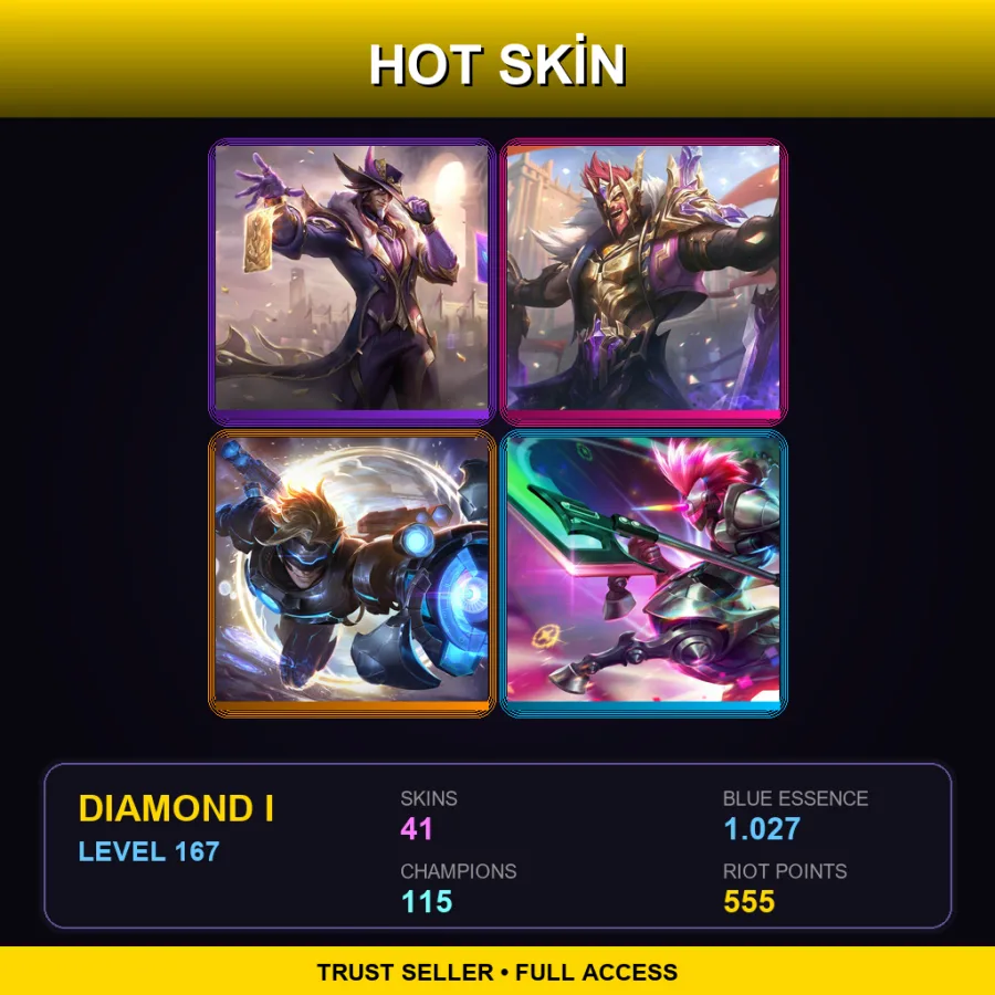 LAS | Lv167 | Diamond I | 41 Skin | 115 Champ — LoL account