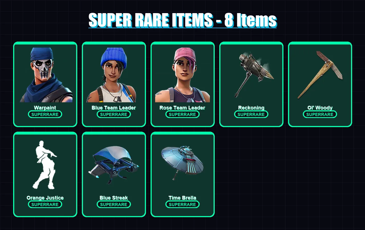 [PS4/PS5/XBOX/PC] | Warpaint | Blue Team Leader | Rose Team Leader | Kymera | Rox | 66 skin | 79 pickaxe | 76 emote | 82 glider | Lv1053