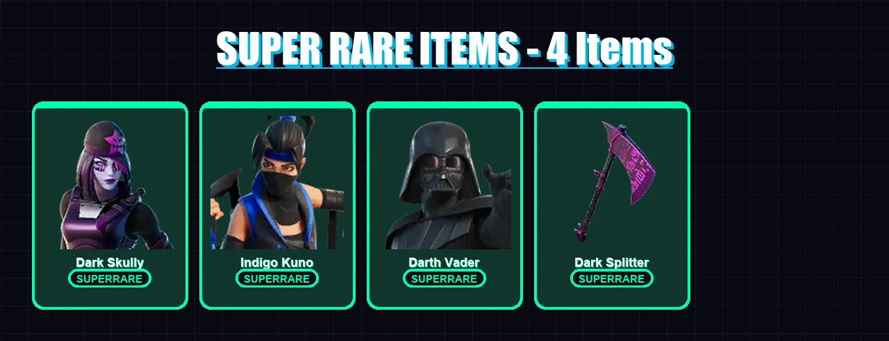 [PC/XBOX/PSN] | Dark Skully | Indigo Kuno | Darth Vader | Nezumi | Twyn | 74 skin | 87 pickaxe | 58 emote | 70 glider | Lv759