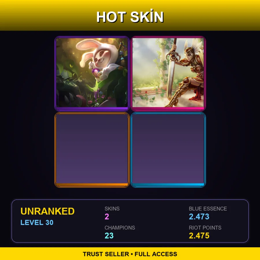 NA | Lv30 | Unranked | 2 Skin | 23 Champ