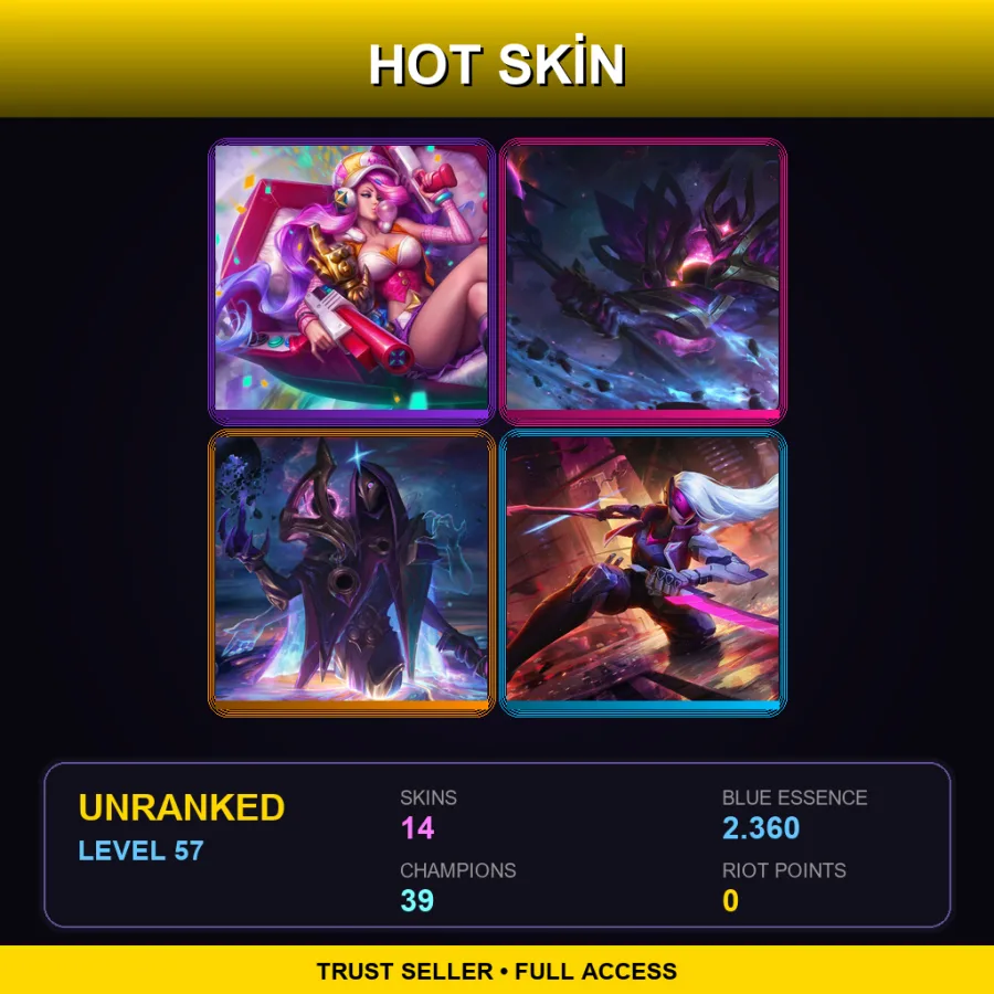 LAS | Lv57 | Unranked | 14 Skin | 39 Champ