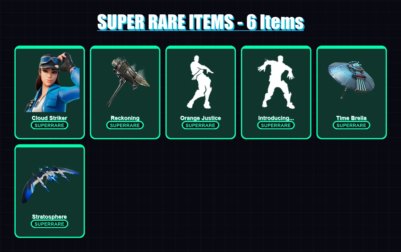 [PS4/PS5/XBOX/PC] | Cloud Striker | Fade | Dire | Spectra Knight | Sentinel | 109 skin | 138 pickaxe | 137 emote | 147 glider | Lv2317