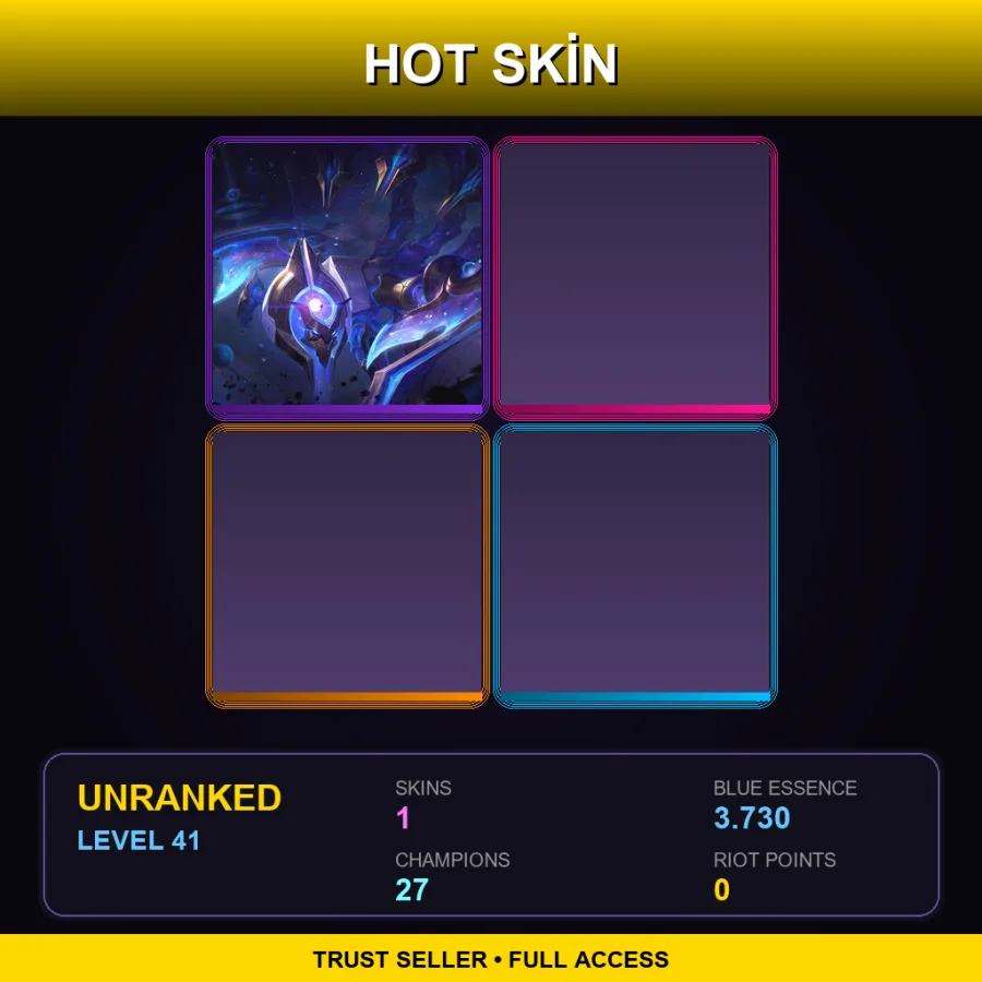 EUW | Lv41 | Unranked | 1 Skin | 27 Champ
