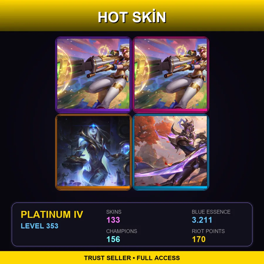 EUNE | Lv353 | Platinum IV | 133 Skin | 156 Champ