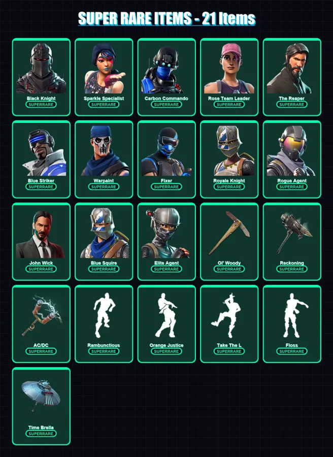 [PS4/PS5/XBOX/PC] | Black Knight | Sparkle Specialist | Carbon Commando | 113 skin | Lv1134