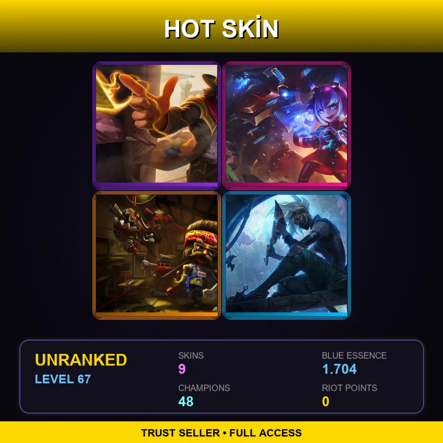 LAN | Lv67 | Unranked | 9 Skin | 48 Champ