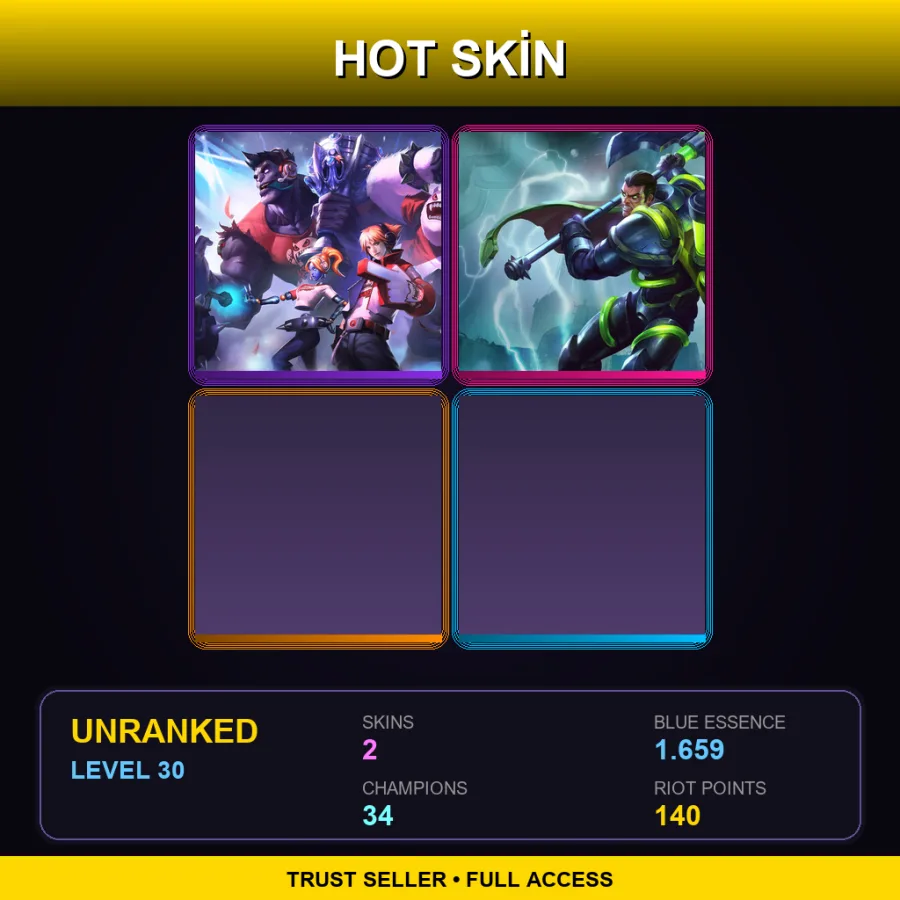 EUNE | Lv30 | Unranked | 2 Skin | 34 Champ — Bioforge Darius