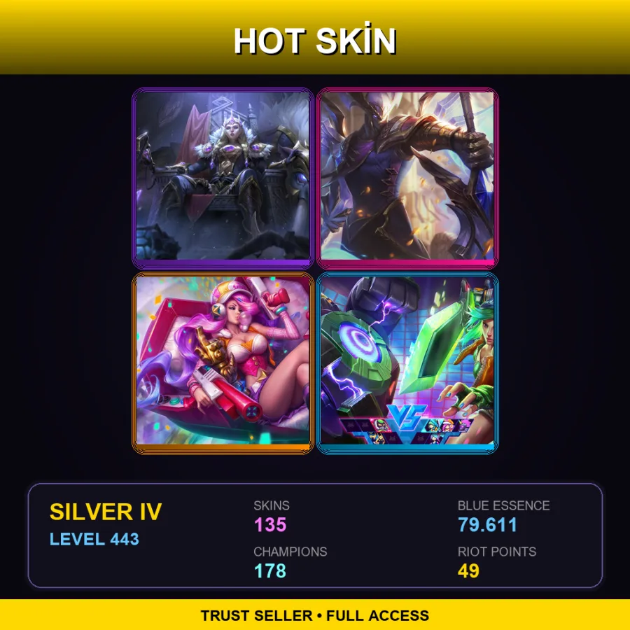 BR | Lv443 | Silver IV | 135 Skin | 178 Champ