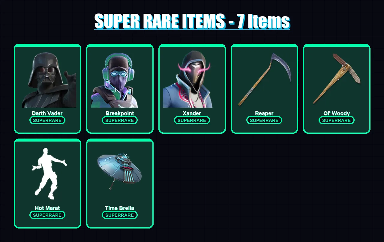 [PC/XBOX/PSN] | Darth Vader | Breakpoint | Xander | Lynx | The Scientist | 157 skin | 243 pickaxe | 156 emote | 191 glider | Lv3514