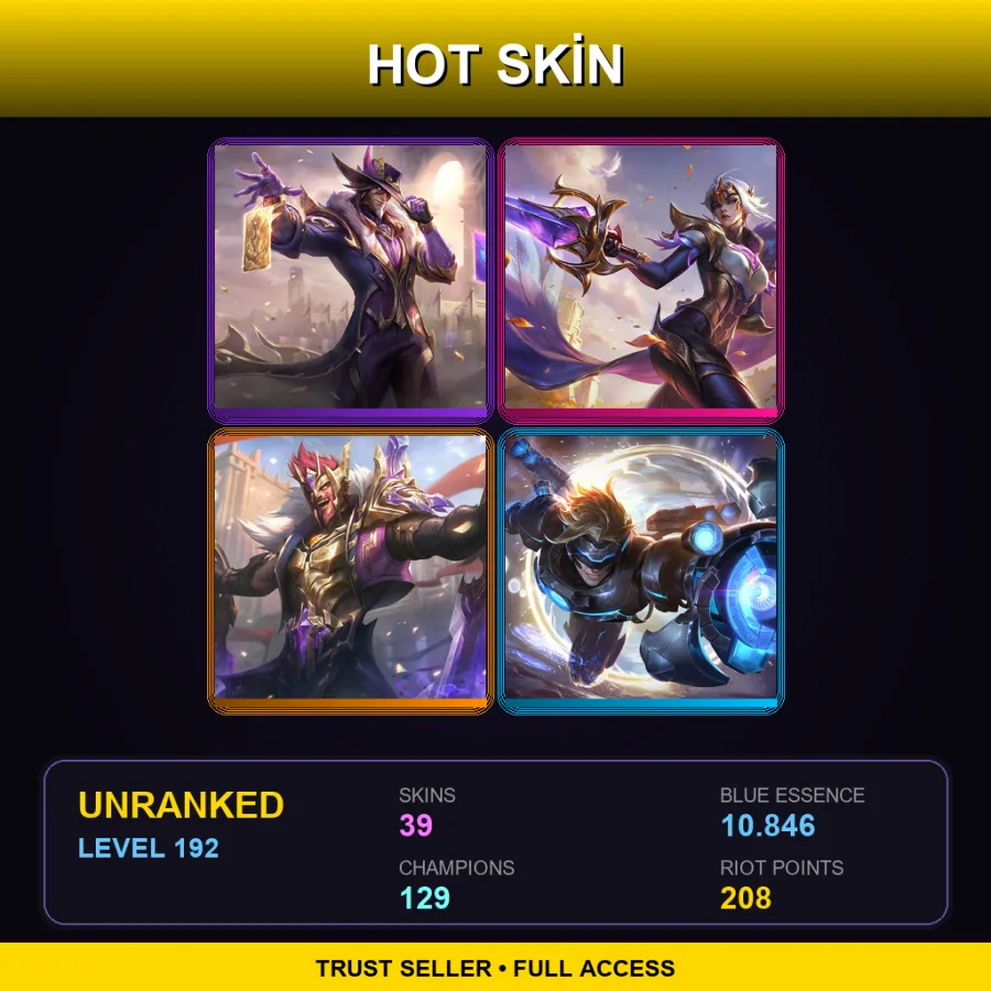 LAN | Lv192 | Unranked | 39 Skin | 129 Champ — Bioforge Darius