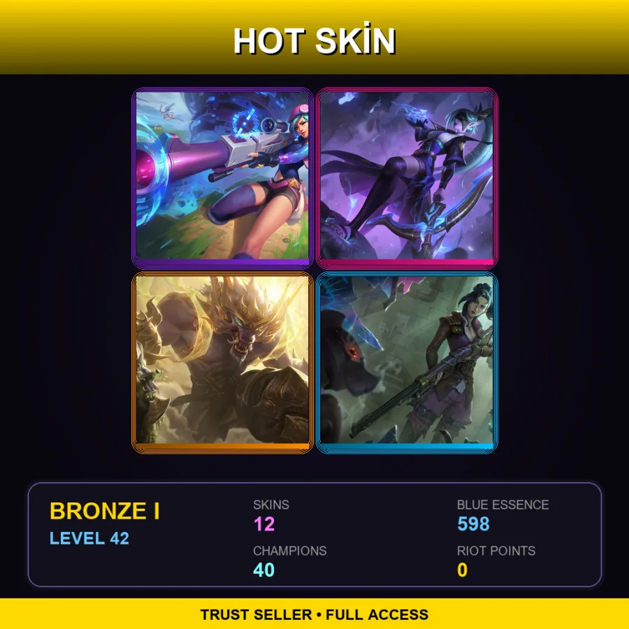 BR | Lv42 | Bronze I | 12 Skin | 40 Champ