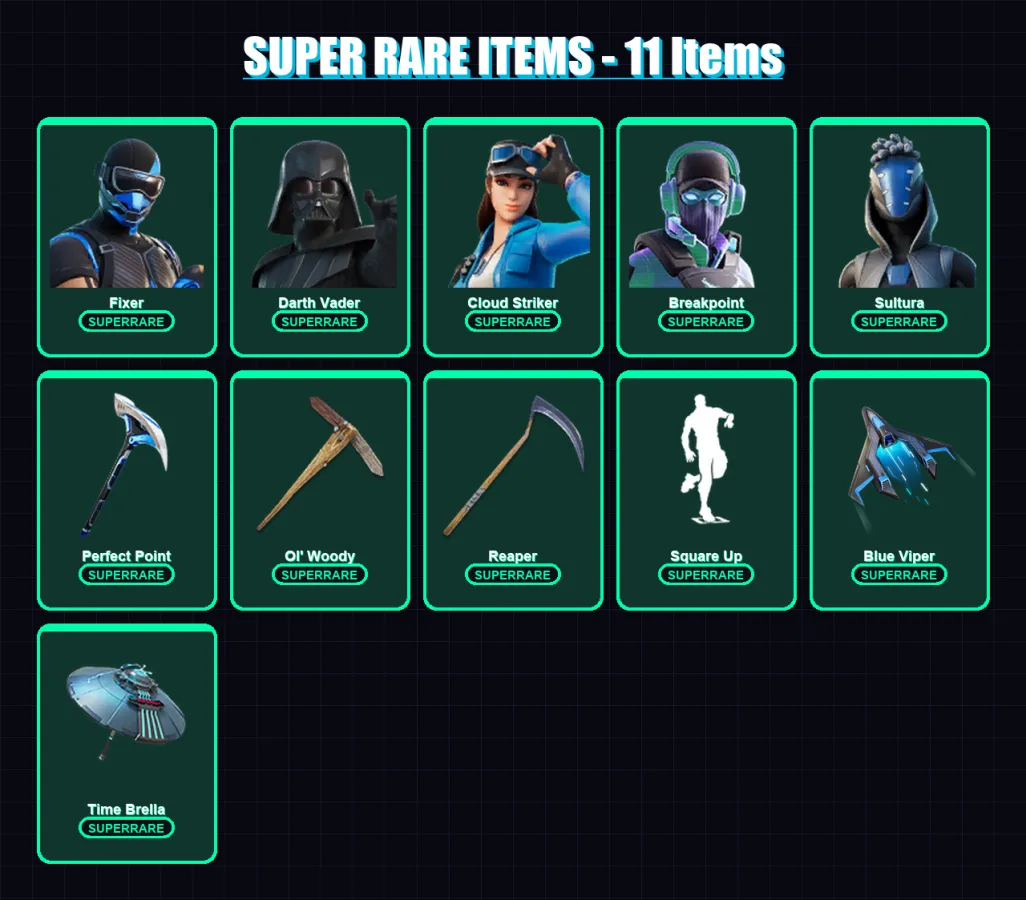 [PS4/PS5/XBOX/PC] | Fixer | Darth Vader | Cloud Striker | Breakpoint | Sultura | 139 skin | 163 pickaxe | 118 emote | 136 glider | Lv2266 — Fortnite account