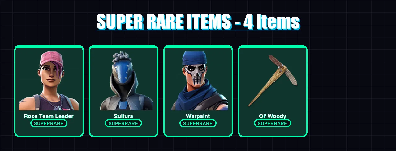 [PC] | Rose Team Leader | Sultura | Warpaint | Renzo the Destroyer | The Imagined | 42 skin | 75 pickaxe | 39 emote | 51 glider | Lv579 — Fortnite account