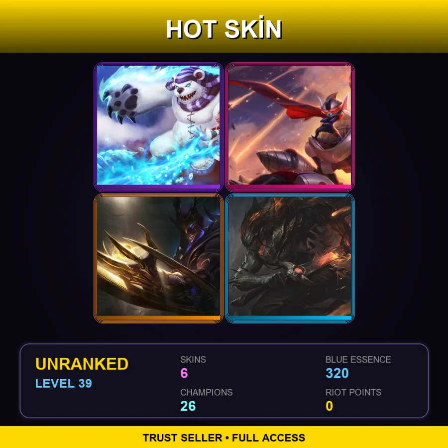 VN | Lv39 | Unranked | 6 Skin | 26 Champ — Galaxy Slayer Zed