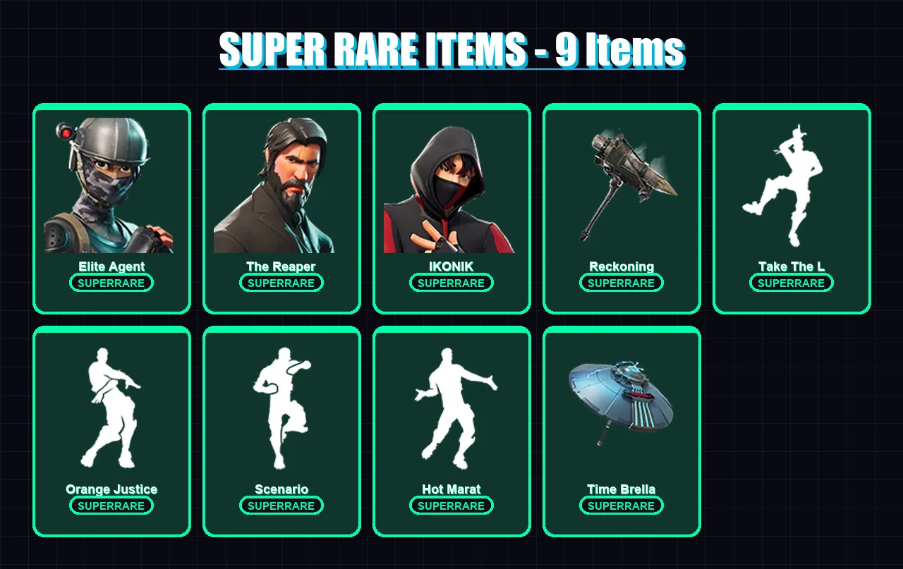 [PC] | Elite Agent | The Reaper | IKONIK | Sentinel | Blaze | 91 skin | 129 pickaxe | 123 emote | 129 glider | Lv2292