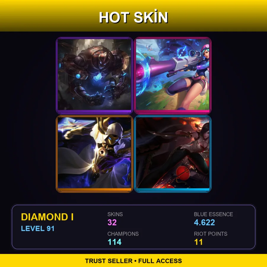 SG | Lv91 | Diamond I | 32 Skin | 114 Champ