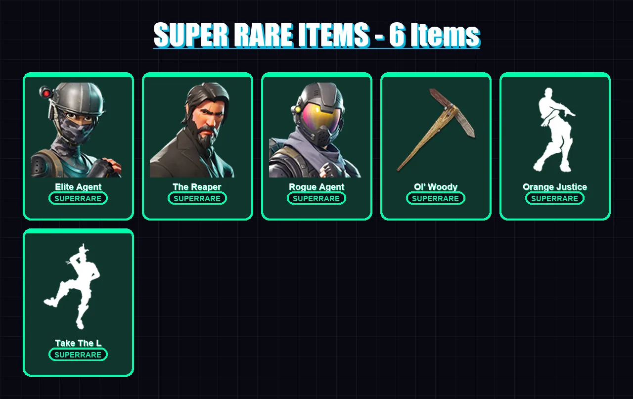[PC/XBOX/PSN] | Elite Agent | The Reaper | Rogue Agent | Omega | Valor | 22 skin | 16 pickaxe | 23 emote | 17 glider | Lv241