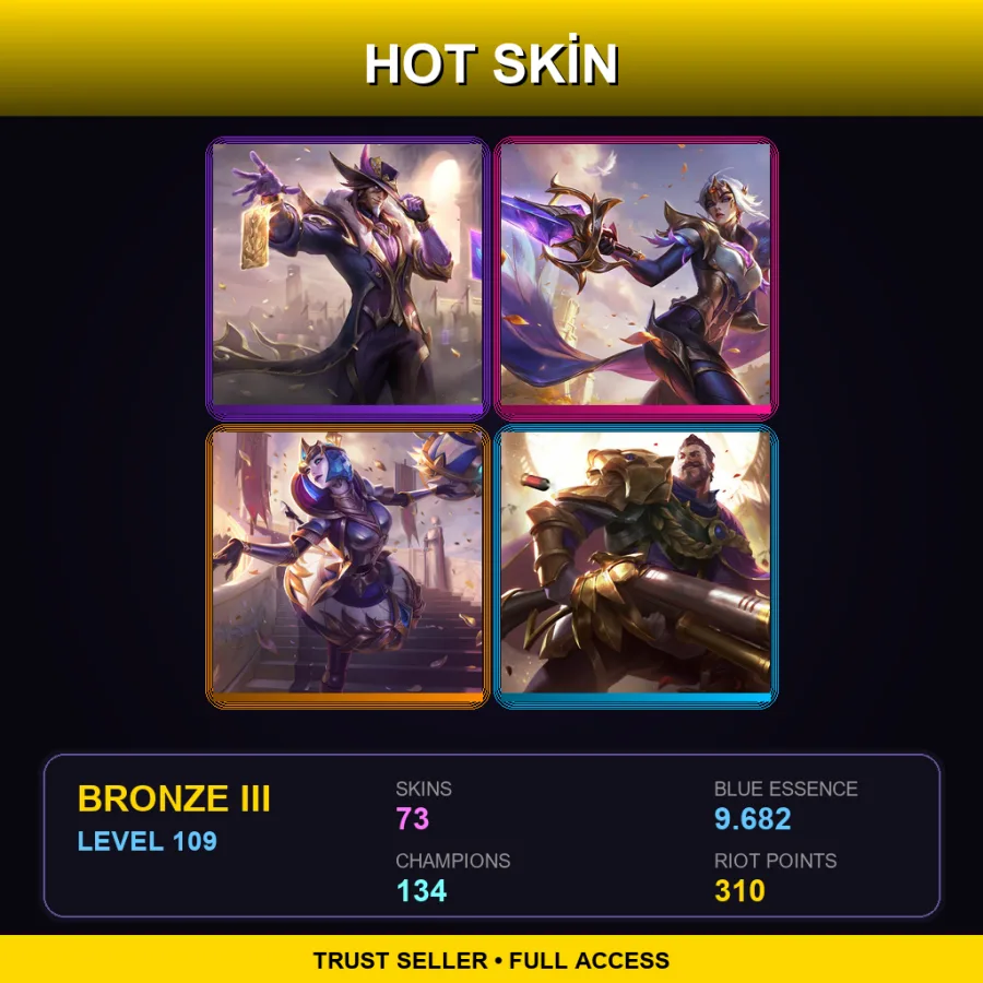OCE | Lv109 | Bronze III | 73 Skin | 134 Champ