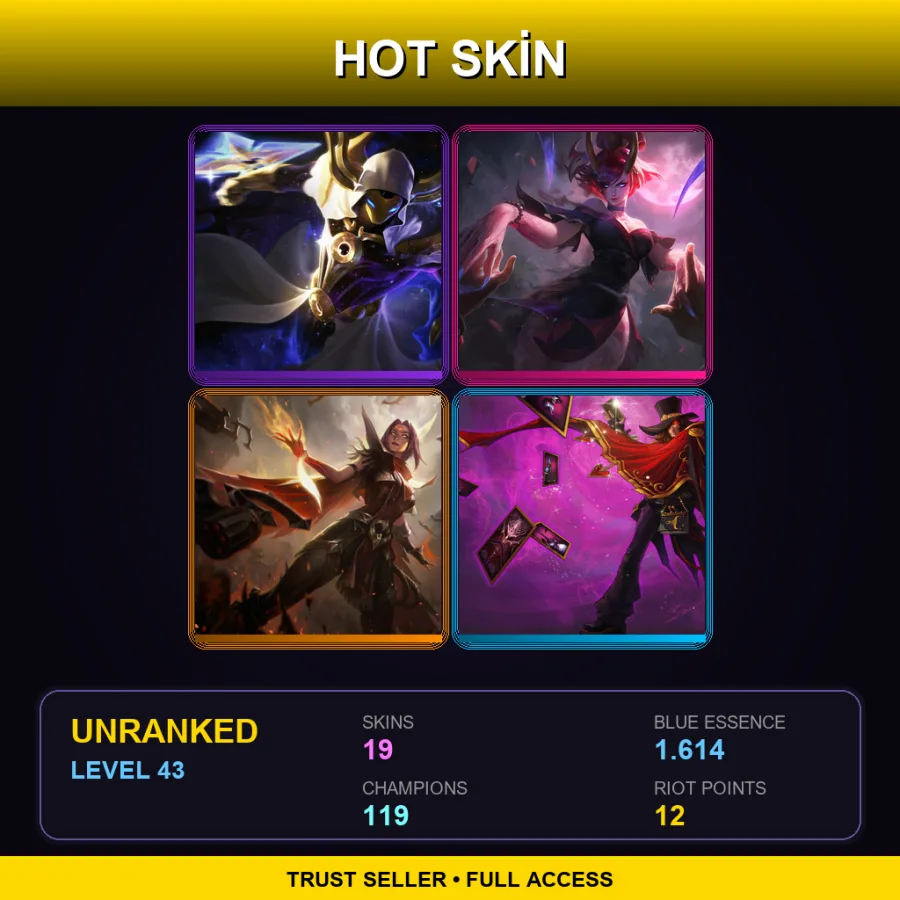 SG | Lv43 | Unranked | 19 Skin | 119 Champ — High Noon Irelia