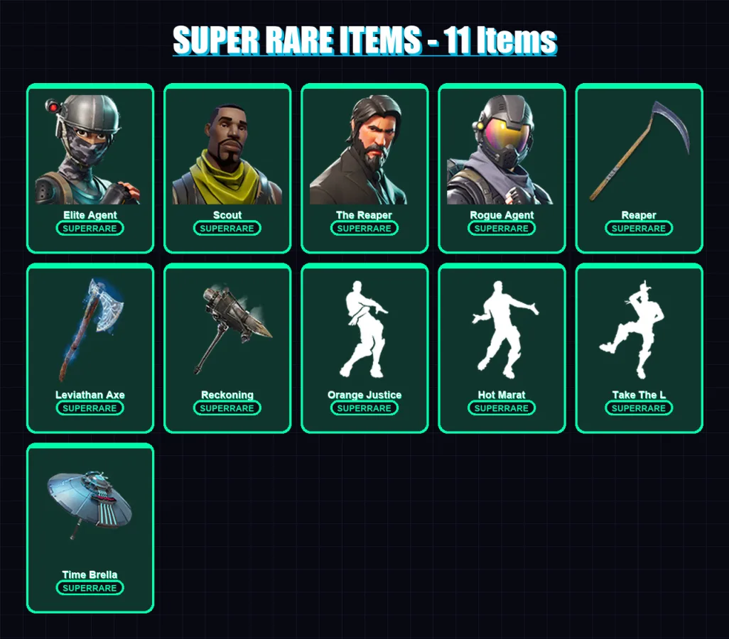 [PC/XBOX/PSN] | Elite Agent | Scout | The Reaper | Rogue Agent | Lynx | 123 skin | 129 pickaxe | 127 emote | 122 glider | Lv2062 — Fortnite account