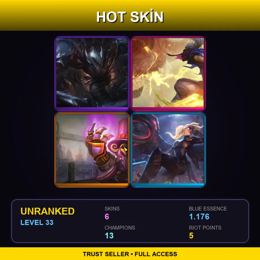 LAN | Lv33 | Unranked | 6 Skin | 13 Champ — Aviator Irelia