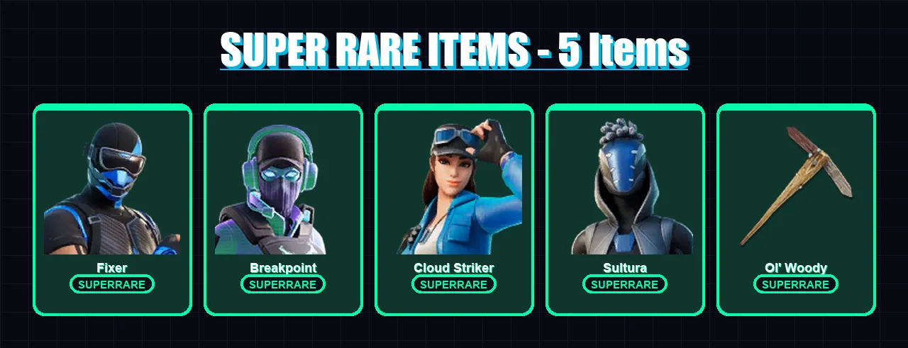 [PC/XBOX/PSN] | Fixer | Breakpoint | Cloud Striker | Sultura | Menace | 90 skin | 94 pickaxe | 45 emote | 61 glider | Lv857 — Fortnite account