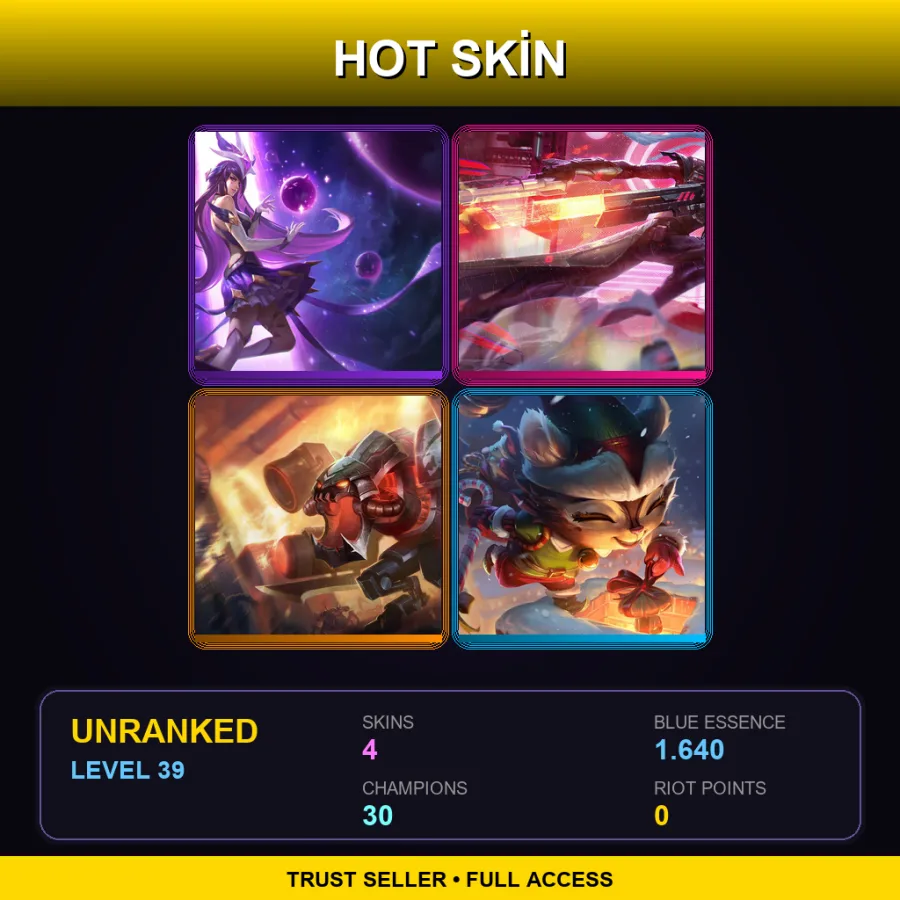 TR | Lv39 | Unranked | 4 Skin | 30 Champ