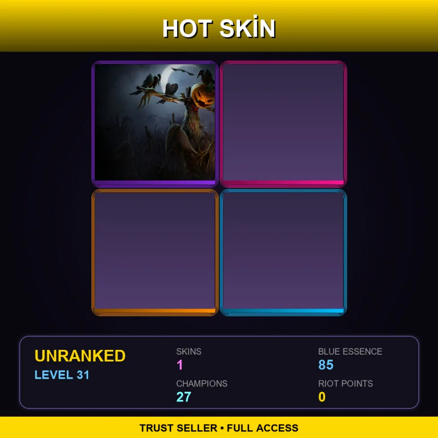 EUW | Lv31 | Unranked | 1 Skin | 27 Champ