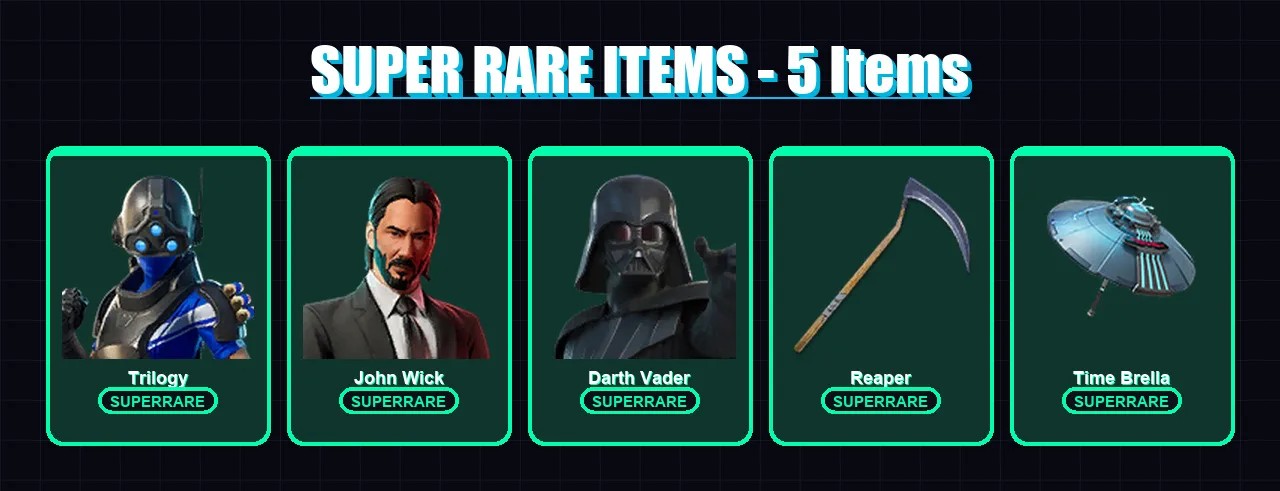 [PS4/PS5/XBOX/PC] | Trilogy | John Wick | Darth Vader | Spire Assassin | Mizuki | 312 skin | 340 pickaxe | 259 emote | 236 glider | Lv3542