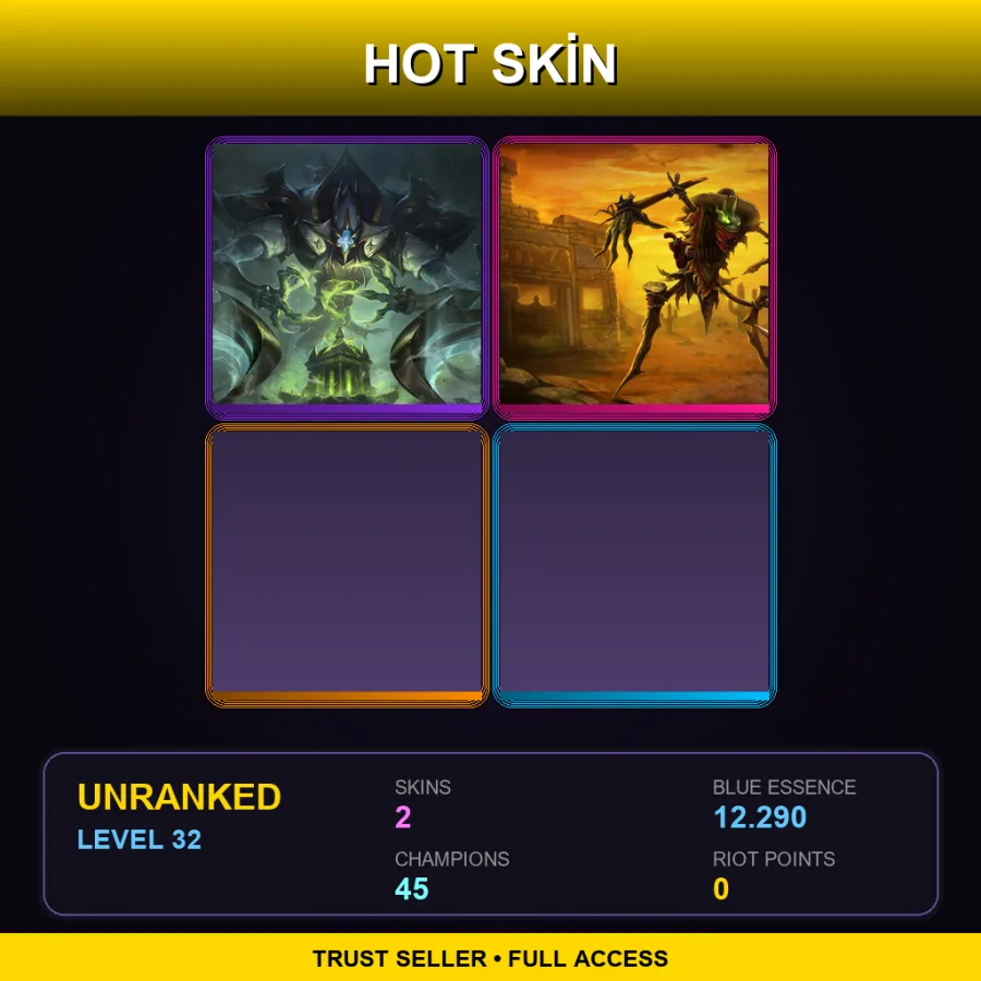 NA | Lv32 | Unranked | 2 Skin | 45 Champ