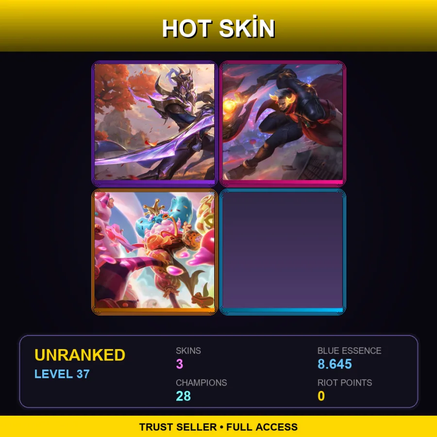 LAN | Lv37 | Unranked | 3 Skin | 28 Champ