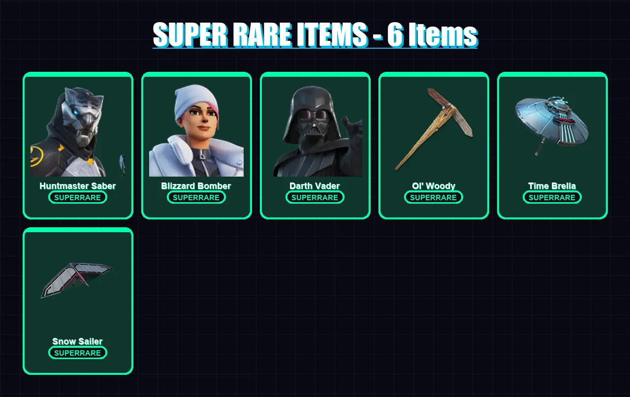 [PC/XBOX/PSN] | Huntmaster Saber | Spider-Gwen | Blizzard Bomber | Darth Vader | Son Goku | 165 skin | 233 pickaxe | 150 emote | 167 glider | Lv2150